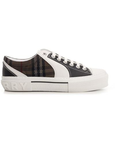 Burberry Vintage Check Mesh & Leather Sneaker - White