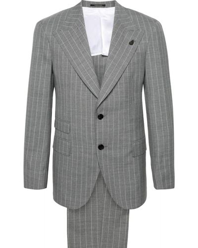 Gabriele Pasini Suit In Light Grey Pinstriped