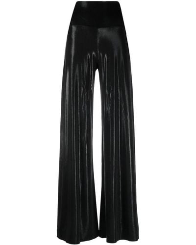 Norma Kamali High-Waisted Flared Pants - Black