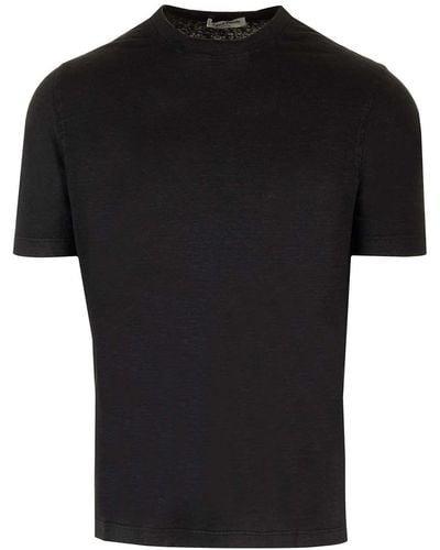 Al Duca d'Aosta Black Linen T-shirt