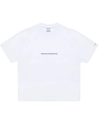 Marcelo Burlon White T-shirt With Embroidered Phrase
