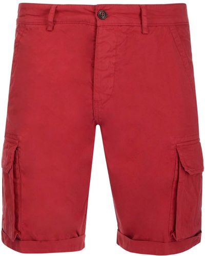Al Duca d'Aosta Red Cargo Bermuda Shorts