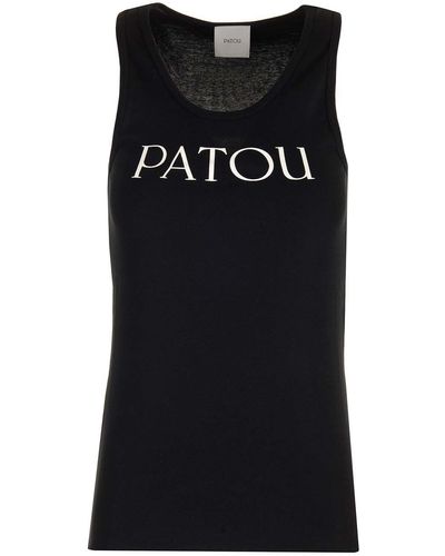 Patou Tank Top With Logo - Black