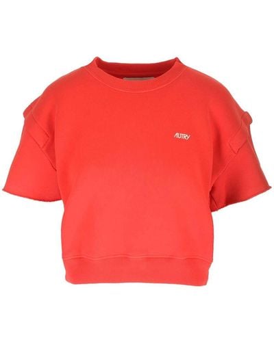 Autry Red Cropped Sweatshirt