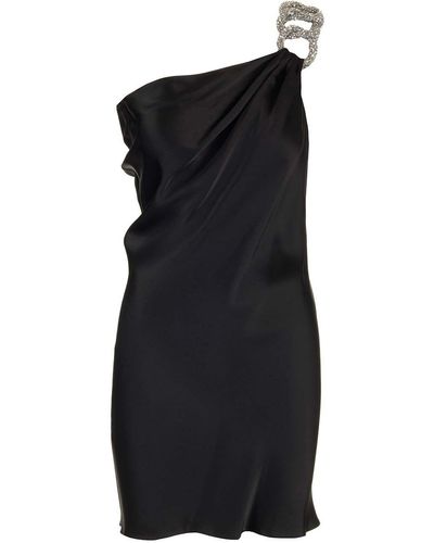 Stella McCartney Falabella One-Shoulder Mini Dress - Black
