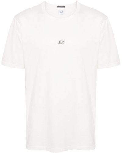 C.P. Company White T-shirt With Mini Logo