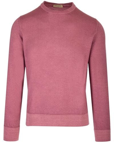 Al Duca d'Aosta Burgundy Wool Sweater - Pink