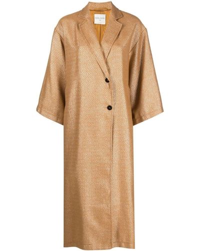 Forte Forte Single-breasted Button-up Coat - Natural