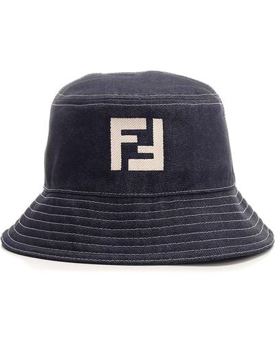 Fendi Blue Denim Bucket Hat