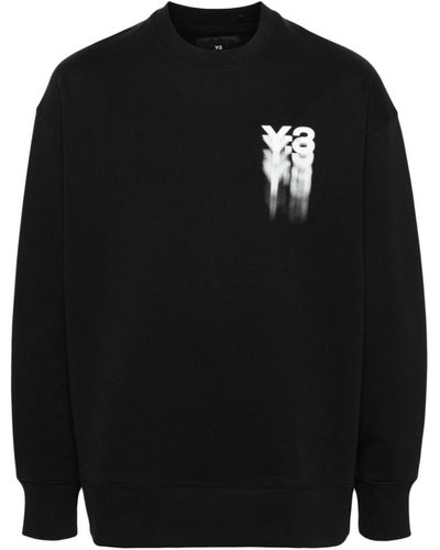 Y-3 Black "graphic" Sweater With Logo