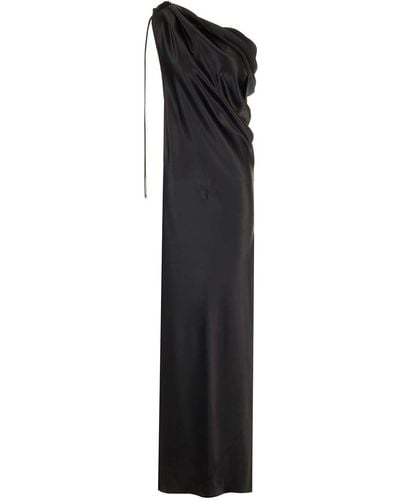 Max Mara One-shoulder Long Dress - Black