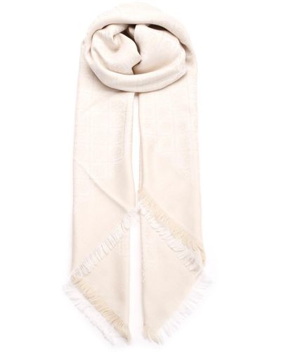 Tory Burch Wool And Silk Scarf - White