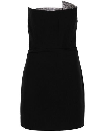 Roland Mouret Strapless Wool Silk Mini Dress - Black