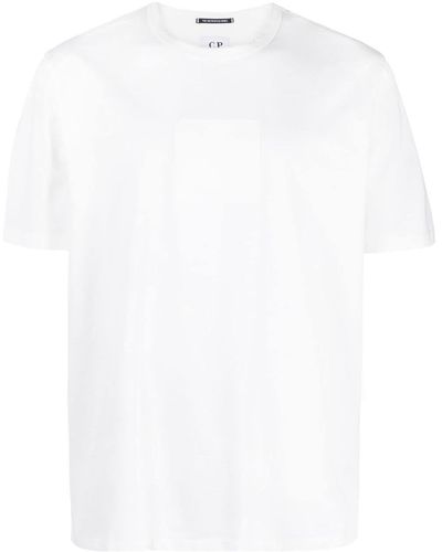 C.P. Company White T-shirt With Front Patch