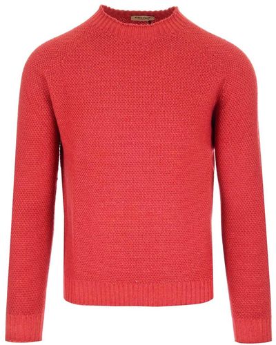 Al Duca d'Aosta Red Crewneck Sweater