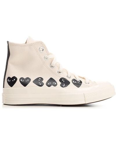 COMME DES GARÇONS PLAY Ivory Chuck Taylor High Top Sneakers - Natural