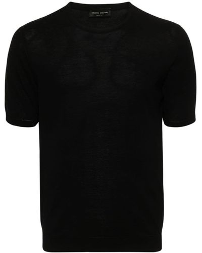 Roberto Collina Black Cotton T-shirt