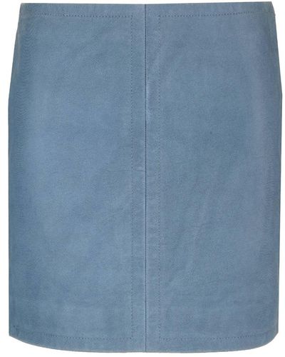 Stand Studio Leather Mini Skirt - Blue