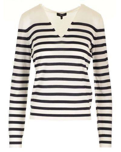 Theory Striped Wool Sweater - Multicolor