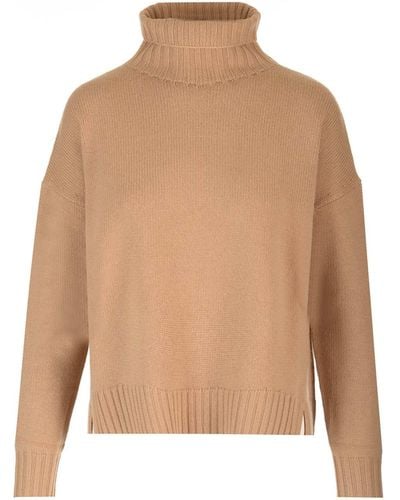 Max Mara Wool And Cashmere "gianna" Sweater - Natural