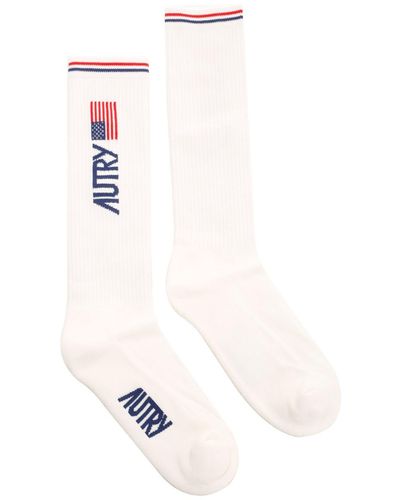 Autry White Logo Socks