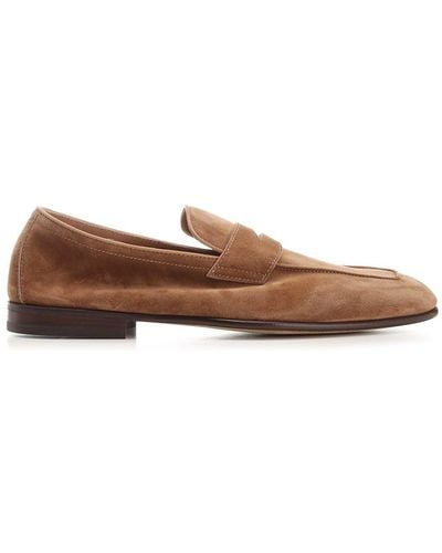 Brunello Cucinelli Unlined Penny Loafers - Brown