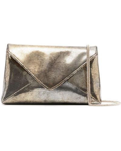 Dries Van Noten Metallic Leather Clutch Bag - Multicolor