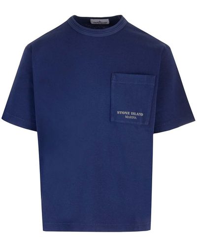 Stone Island T-shirt With Pocket - Blue