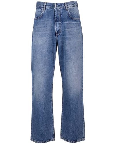 Givenchy Five Pocket Wide Leg Jeans - Blue