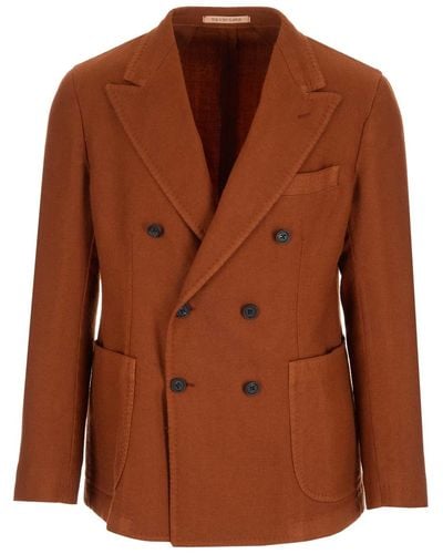 Al Duca d'Aosta Double-breasted Jacket - Brown