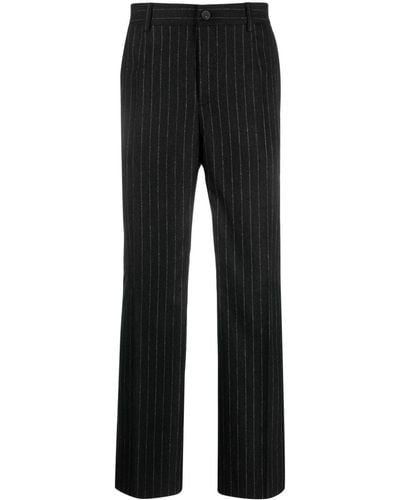 Golden Goose Striped Mid-rise Pants - Black