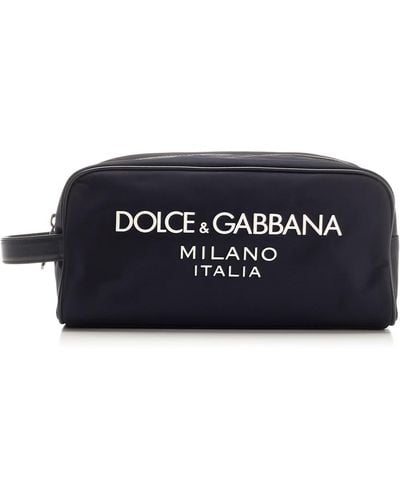 Dolce & Gabbana Nylon Necessaire - Blue