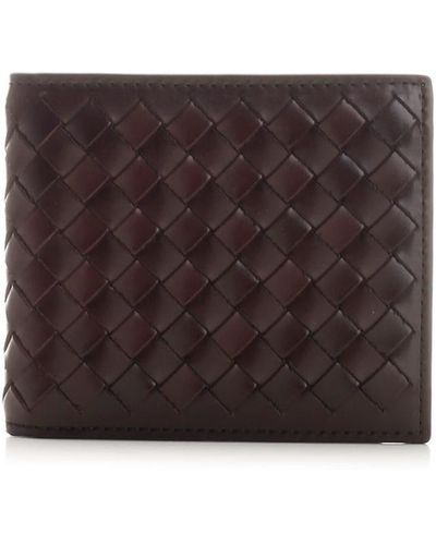 Officine Creative Brown Woven Leather Wallet - Purple