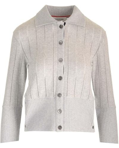 Thom Browne Buttoned Cardigan - White