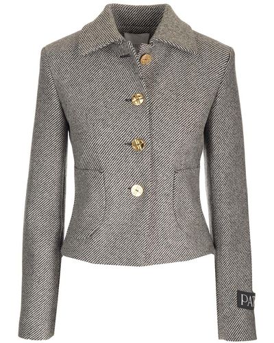 Patou Short Tweed Jacket - Grey