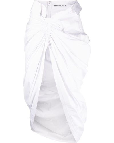 Alexander Wang Asymmetric Midi Skirt - White