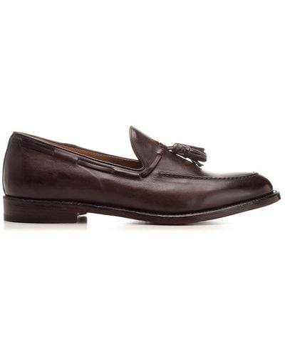 Corvari Moccasin With Leather Tassels - Brown