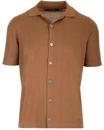 Tagliatore Jersey Shirt - Brown