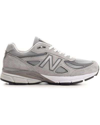 New Balance 990 V4 Gray Sneakers - White