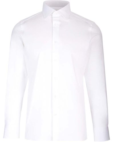 Zegna Long-Sleeved Tailored Shirt - White