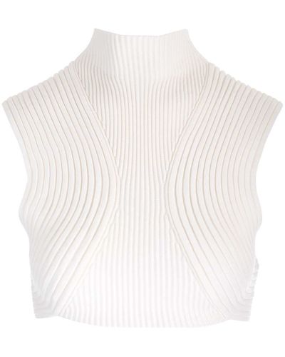 Chloé Knitted Crop Top - White