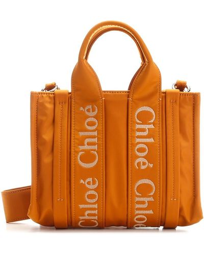 Chloé "woody" Shoulder Bag - Orange