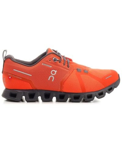 On Shoes Orange "cloud 5" Sneakers - Red