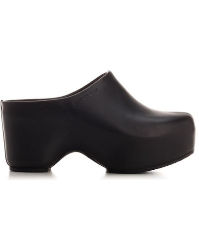 Givenchy Black Leather "g Clogs
