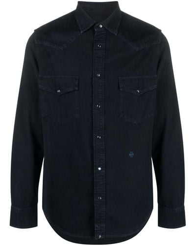 Jacob Cohen Logo-embroidered Cotton Shirt - Blue