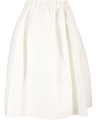 Marni Cotton Gabardine Skirt - White