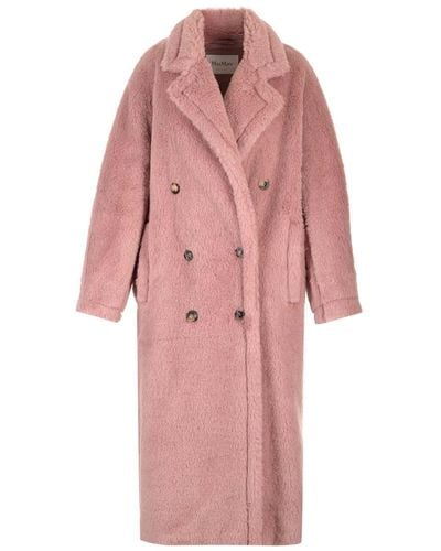 Max Mara Alpaca Wool Teddy Coat - Pink