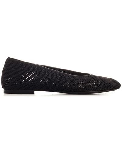 Burberry Flat Ballerina Shoes - Black