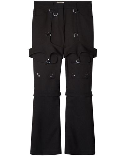 Off-White c/o Virgil Abloh Women Wool Blend Cargo Zip Pants - Black