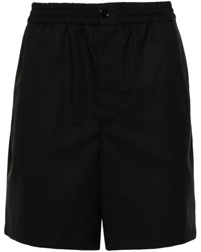 Ami Paris Interwoven Wool Shorts - Black